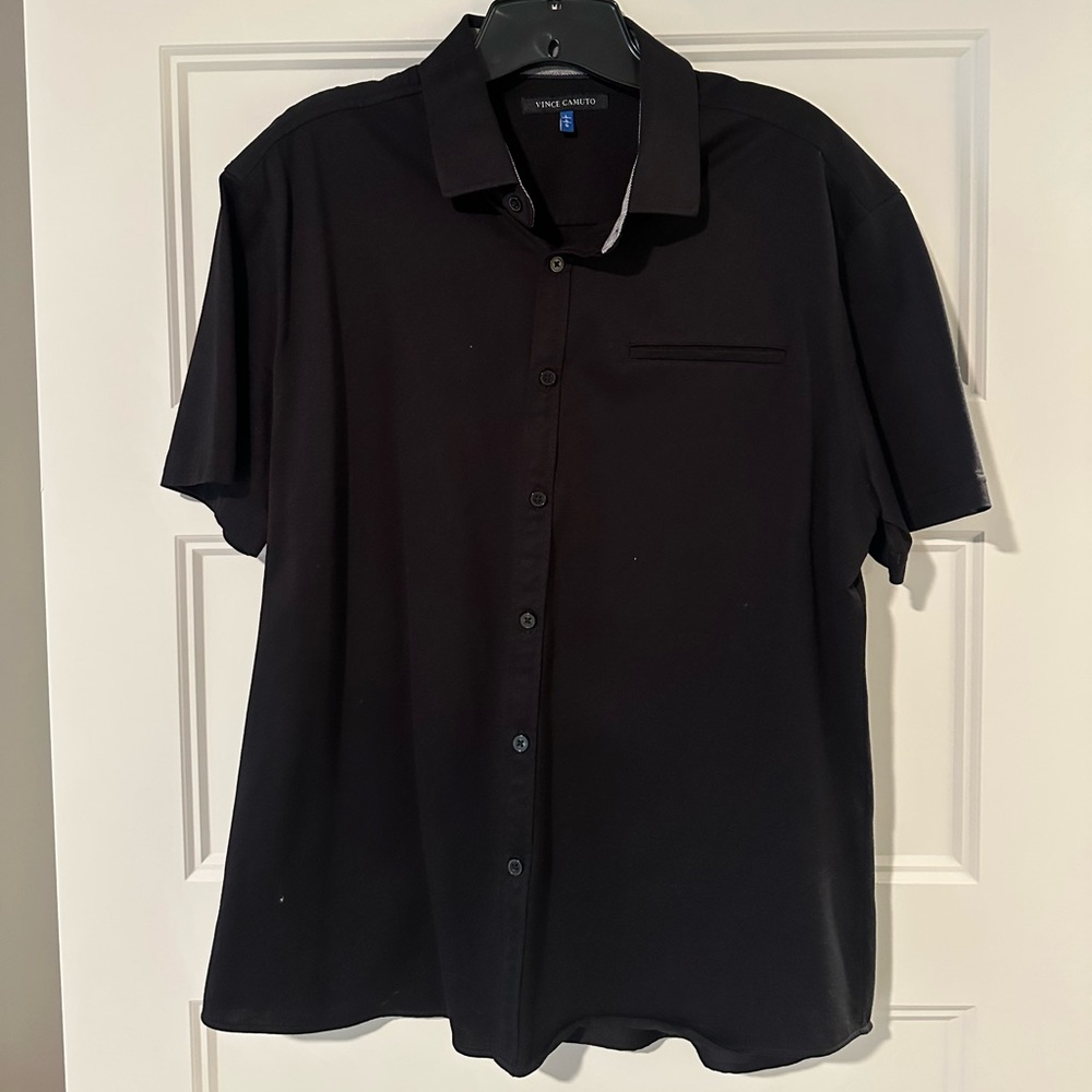 Men’s Black Vince Camuto Short Sleeve Button Up